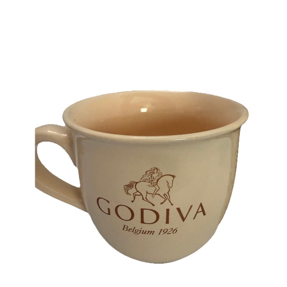 Godiva Chocolate Jumbo Size Tan Mug Or Bowl - EUC Minor Factory Flaws